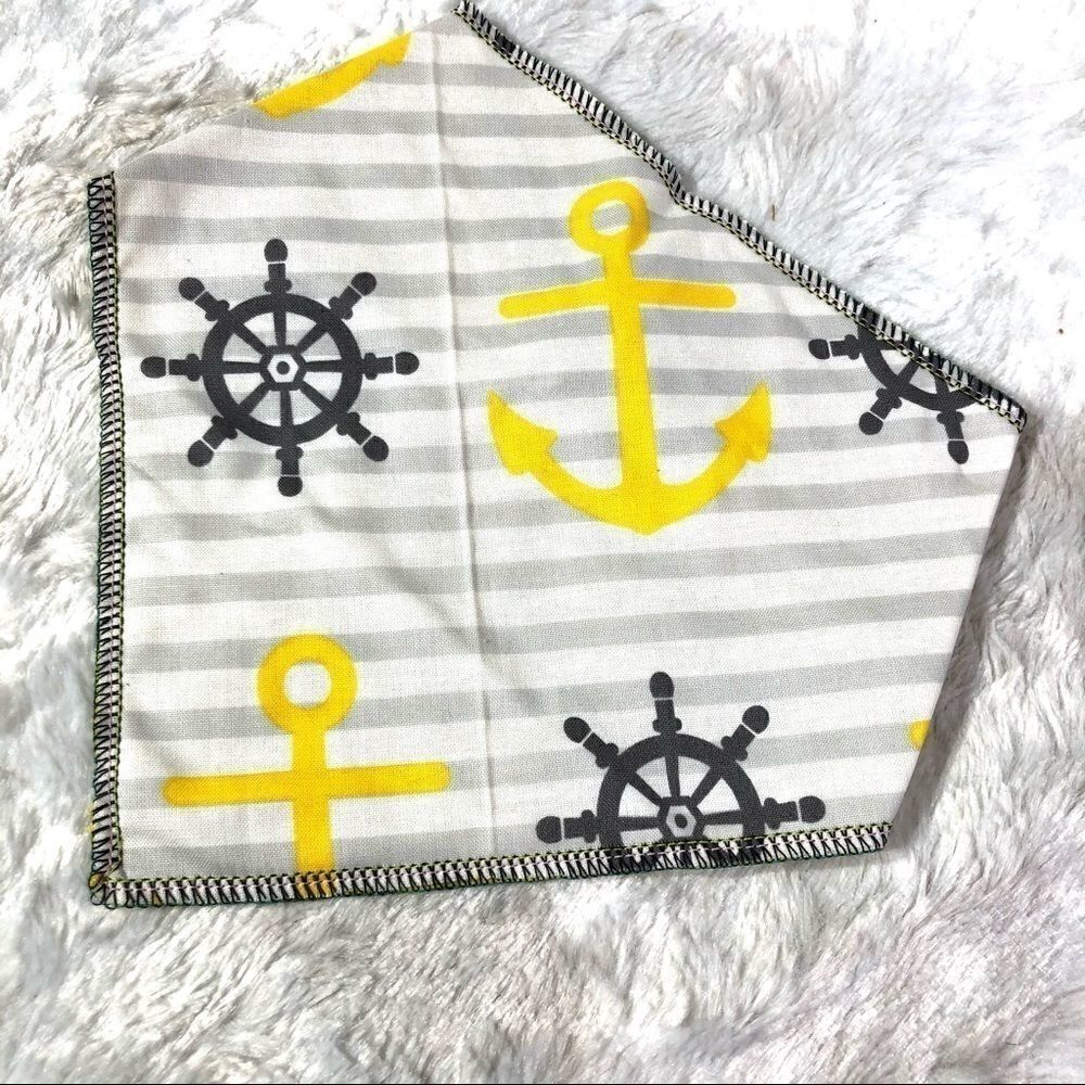 Pet bandana scarf dog tie & snap NEW nautical ship
